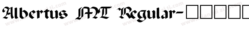 Albertus MT Regular字体转换